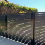 aluminum horizontal slat fence