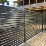1x2 aluminum horizontal slat fence
