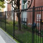 flat aluminum picket fence