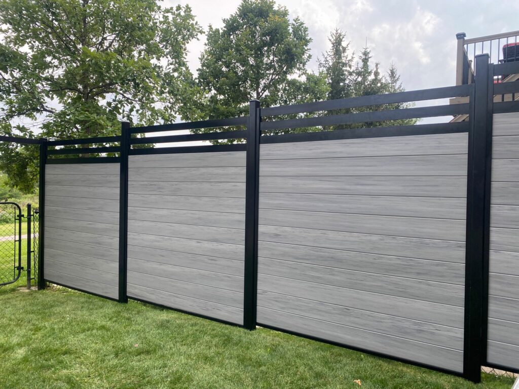 grey vinyl fence california